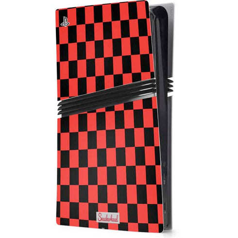 Sneakerhead Red Checkered PS5 Pro Console Skin