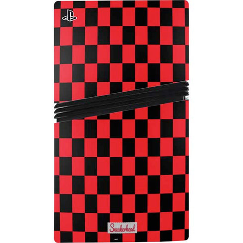 Sneakerhead Red Checkered PS5 Pro Disk Bundle Skin