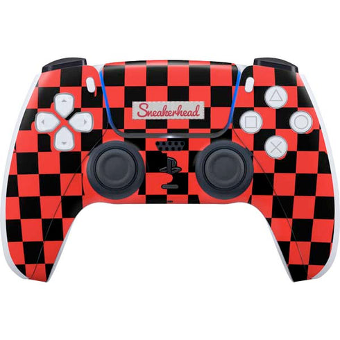 Sneakerhead Red Checkered PlayStation PS5 Skins
