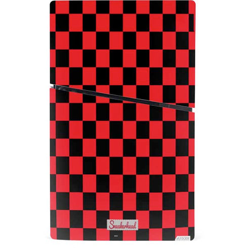 Sneakerhead Red Checkered PS5 Slim Digital Edition Console Skin