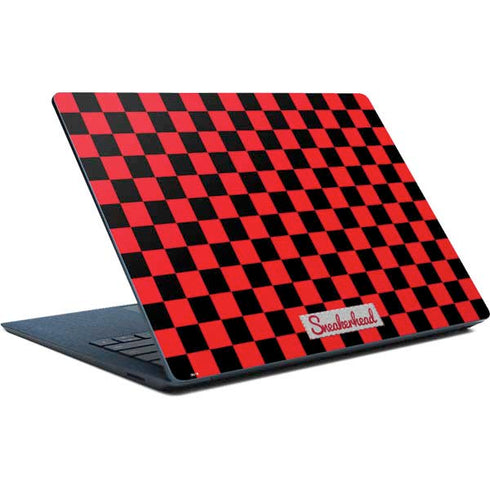 Sneakerhead Red Checkered Surface Laptop Skin