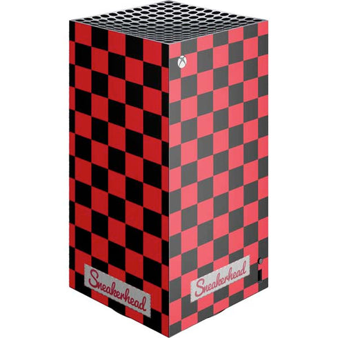 Sneakerhead Red Checkered XBox Series X Digital Edition Console Skin