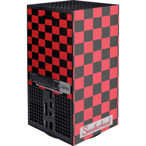 Sneakerhead Red Checkered XBox Series X Digital Edition Console Skin