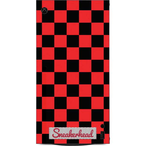 Sneakerhead Red Checkered XBox Series X Digital Edition Console Skin