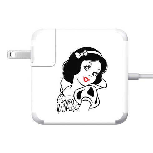 Disney Snow White Black and White Art 85W Power Adapter (15 and 17 inch MacBook Pro Charger) Skin