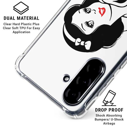 Disney Snow White Black and White Art Galaxy A36 5G Clear Case