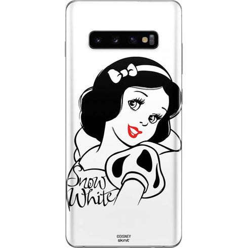 Disney Snow White Black and White Art Galaxy S10 Plus Skin