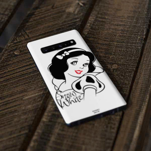Disney Snow White Black and White Art Galaxy S10 Plus Skin