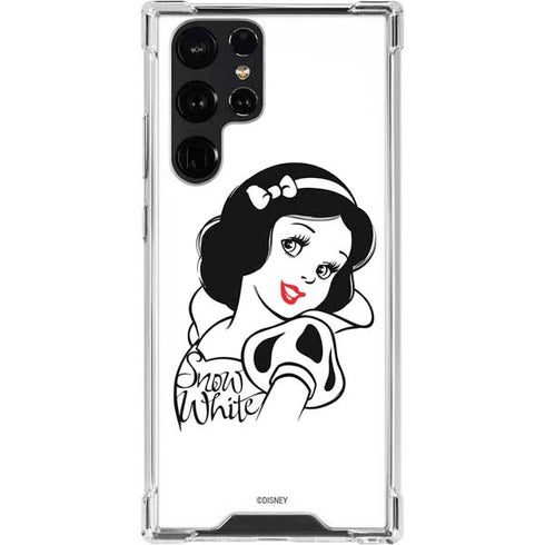 Disney Snow White Black and White Art Galaxy S23 Ultra Clear Case