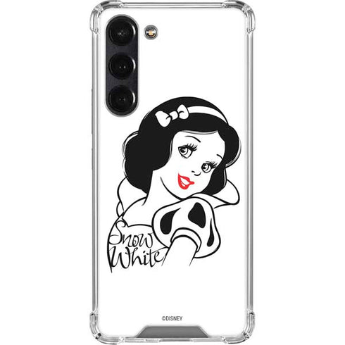 Disney Snow White Black and White Art Galaxy S24 FE Clear Case