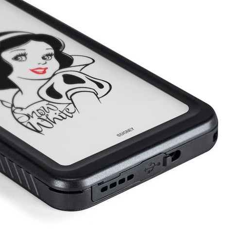 Disney Snow White Black and White Art Galaxy S24 Plus Waterproof Case