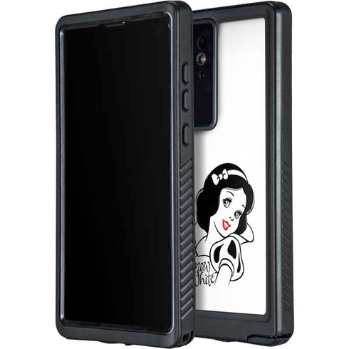 Disney Snow White Black and White Art Galaxy S24 Ultra Waterproof Case