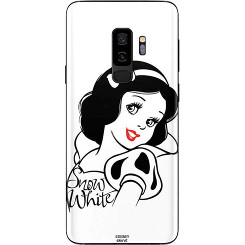 Disney Snow White Black and White Art Galaxy S9 Plus Skin