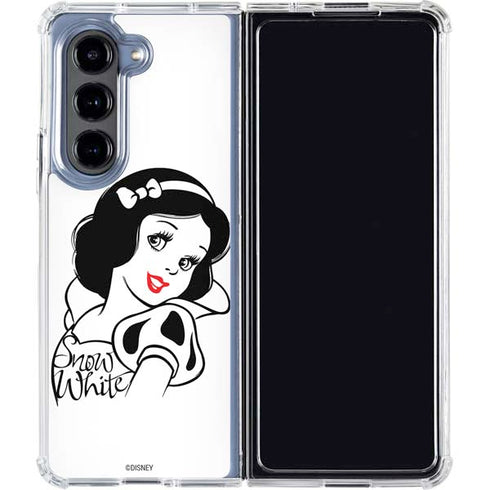 Disney Snow White Black and White Art Galaxy Z Fold5 5G Clear Case