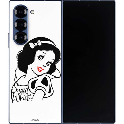 Disney Snow White Black and White Art Galaxy Z Fold6 Skin