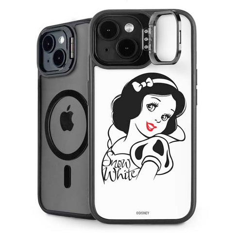 Disney Snow White Black and White Art iPhone 14 Plus Kickstand Case