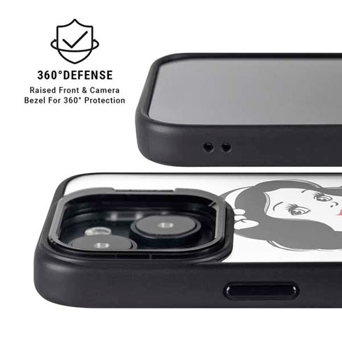 Disney Snow White Black and White Art iPhone 15 Plus Kickstand Case