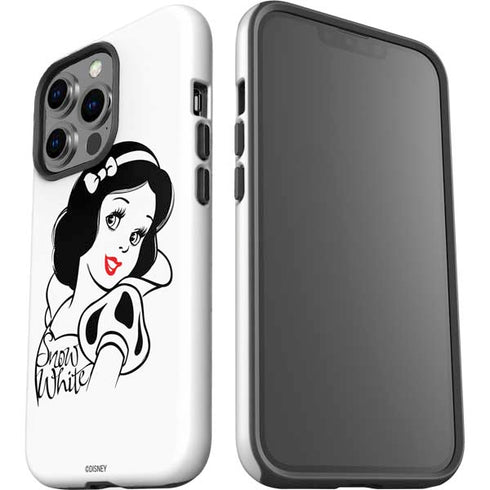 Disney Snow White Black and White Art iPhone 15 Pro Impact Case