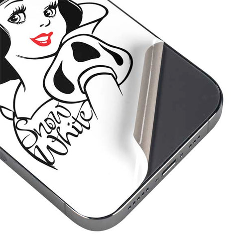 Disney Snow White Black and White Art iPhone 15 Pro Max Skin