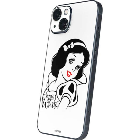 Disney Snow White Black and White Art iPhone 15 Skin