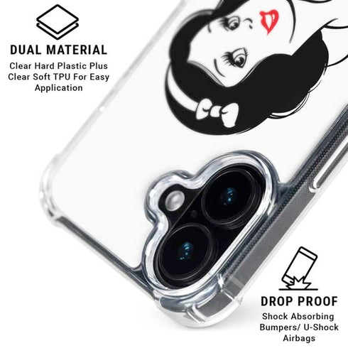 Disney Snow White Black and White Art iPhone 16 MagSafe Case