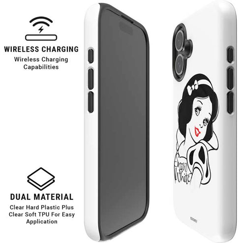 Disney Snow White Black and White Art iPhone 16 Magsafe Impact Case