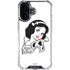 Disney Snow White Black and White Art iPhone 16 Plus Clear Case