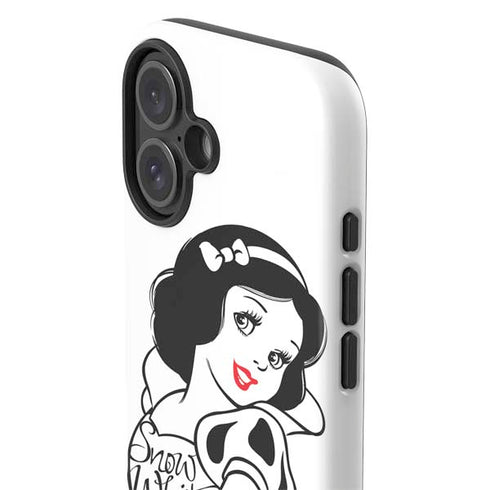 Disney Snow White Black and White Art iPhone 16 Plus Impact Case