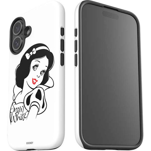 Disney Snow White Black and White Art iPhone 16 Plus Impact Case