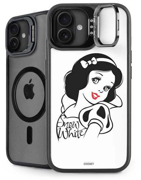 Disney Snow White Black and White Art iPhone 16 Plus Kickstand Case