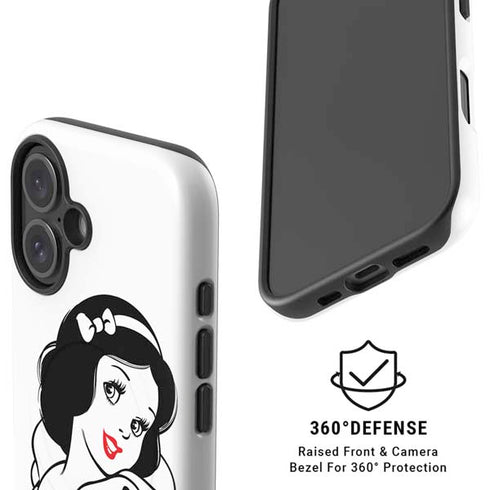 Disney Snow White Black and White Art iPhone 16 Plus Magsafe Impact Case