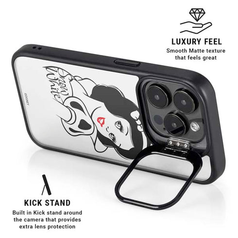 Disney Snow White Black and White Art iPhone 16 Pro Kickstand Case