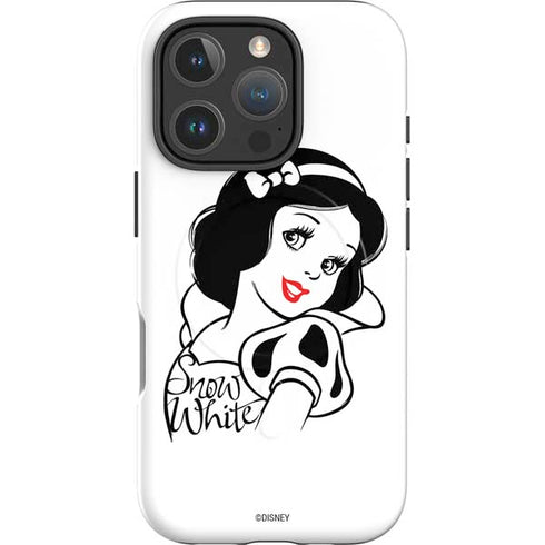 Disney Snow White Black and White Art iPhone 16 Pro Magsafe Impact Case