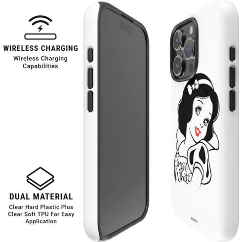 Disney Snow White Black and White Art iPhone 16 Pro Magsafe Impact Case