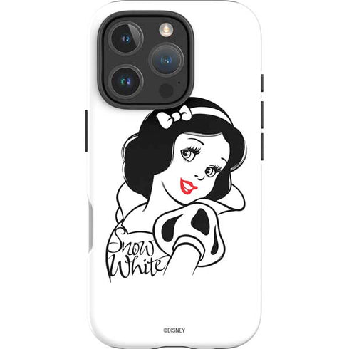 Disney Snow White Black and White Art iPhone 16 Pro Max Impact Case