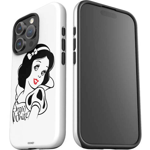 Disney Snow White Black and White Art iPhone 16 Pro Max Impact Case