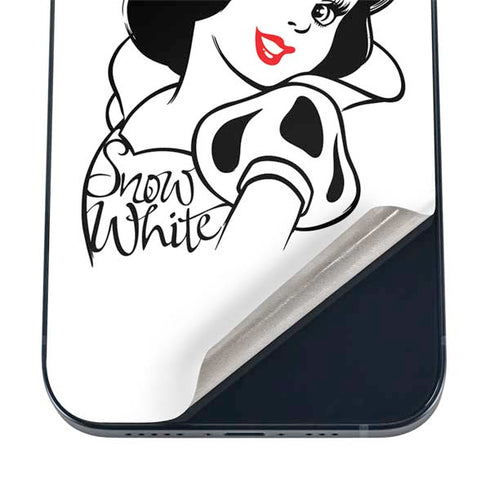 Disney Snow White Black and White Art iPhone 16 Skin