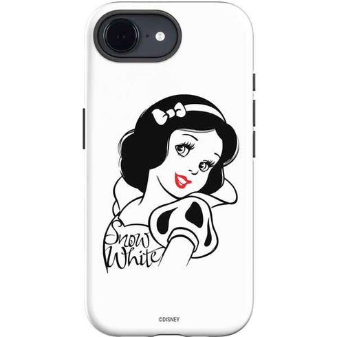 Disney Snow White Black and White Art iPhone 16e Impact Case