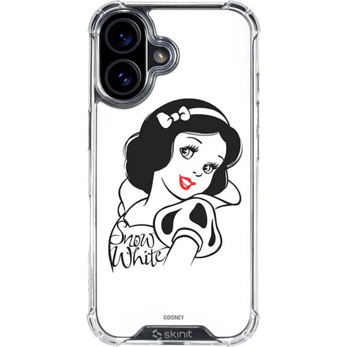 Disney Snow White Black and White Art iPhone 17 Clear Case