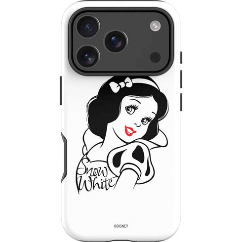 Disney Snow White Black and White Art iPhone 18 Pro Impact Case