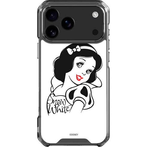 Disney Snow White Black and White Art iPhone 18 Pro Max Clear Case