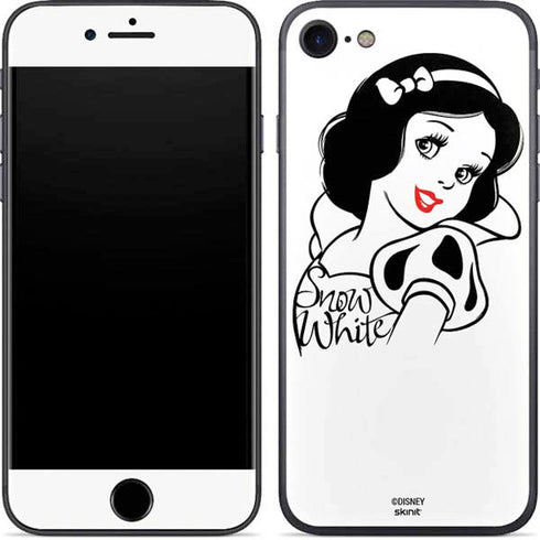 Disney Snow White Black and White Art iPhone 7 Skin