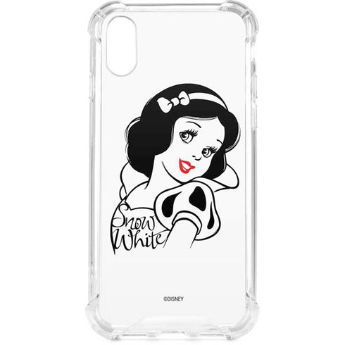 Disney Snow White Black and White Art iPhone XS Clear Case