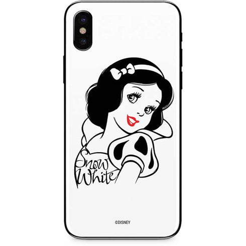 Disney Snow White Black and White Art iPhone XS Skin