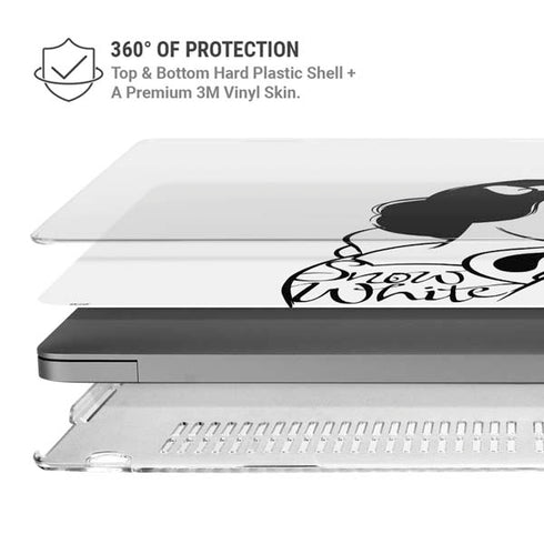 Disney Snow White Black and White Art MacBook Cases