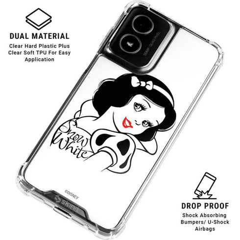 Disney Snow White Black and White Art Moto G Power 5G (2024) Clear Case