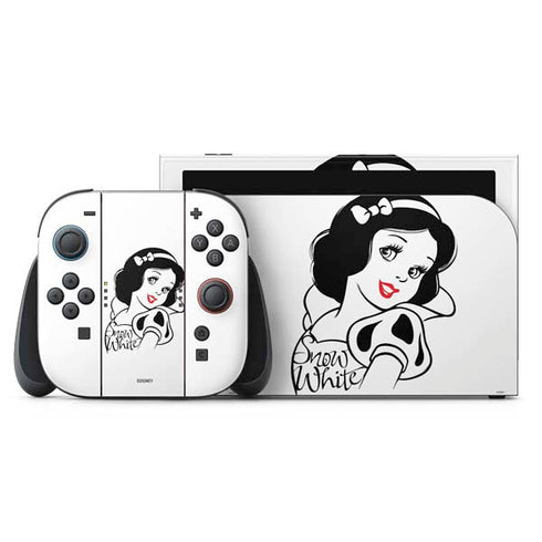 Disney Snow White Black and White Art Nintendo Switch 2 (2025) with Joy-Con Skin