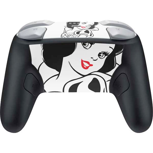 Disney Snow White Black and White Art Nintendo Switch 2 (2025) Pro Controller Skin
