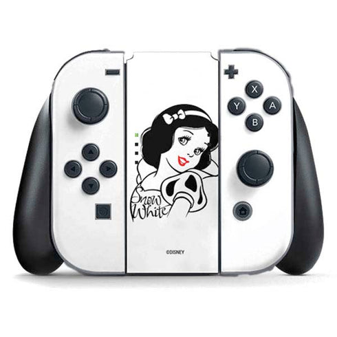 Disney Snow White Black and White Art Nintendo Switch (2017-2021) Joy-Con Controller Skin