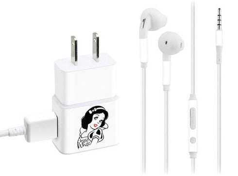 Disney Snow White Black and White Art Phone Charger Skin